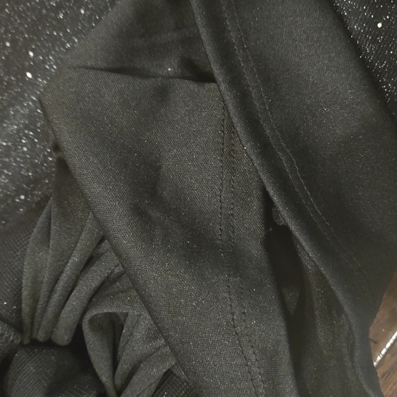 Madden NYC Black Glittery Semi Sheer Pull On Pants - Picture 8 of 9